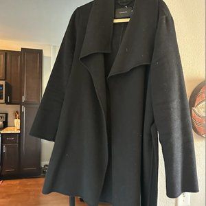 Tahari Black Wool Coat